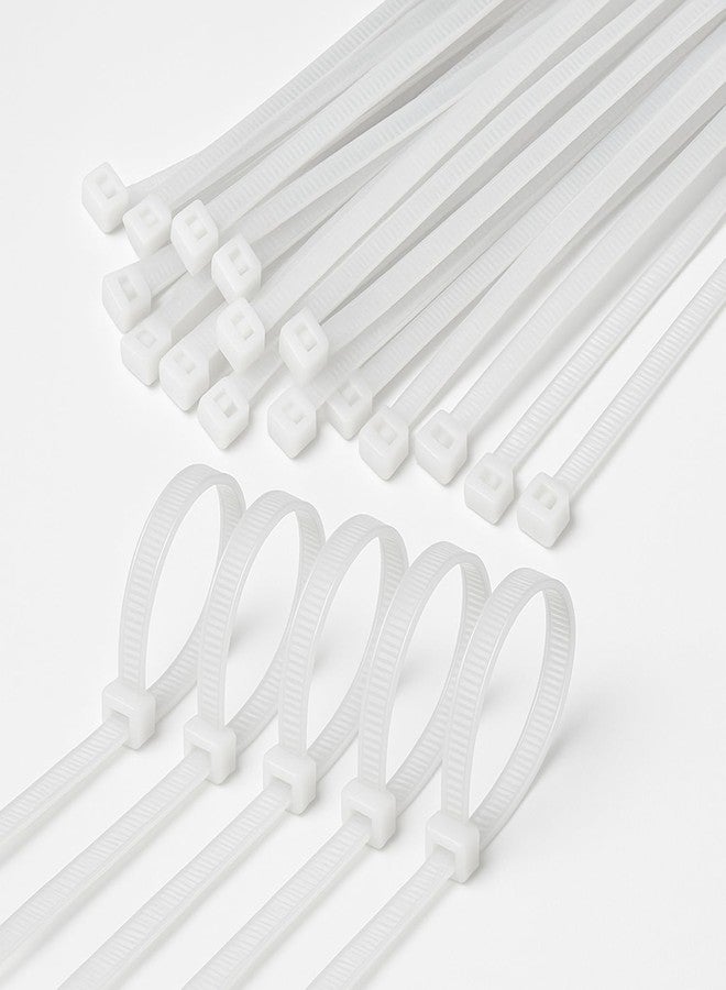 Tidy Fox Self Locking Cable Ties | White | 12 inch x 3.6 mm | 100 nos - Image 1